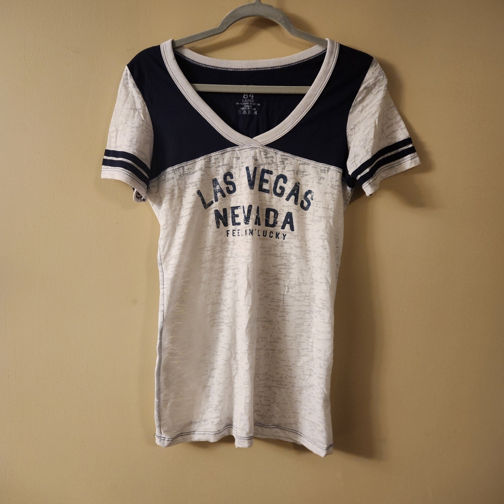 Blue 84 Navy and White Graphic Tee